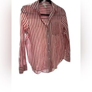 H&M Red and White Striped Shirt